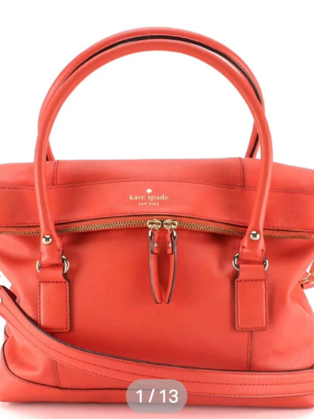 Kate Spade Fremont Place Carmen Two-Way Satchel in Coral Leather